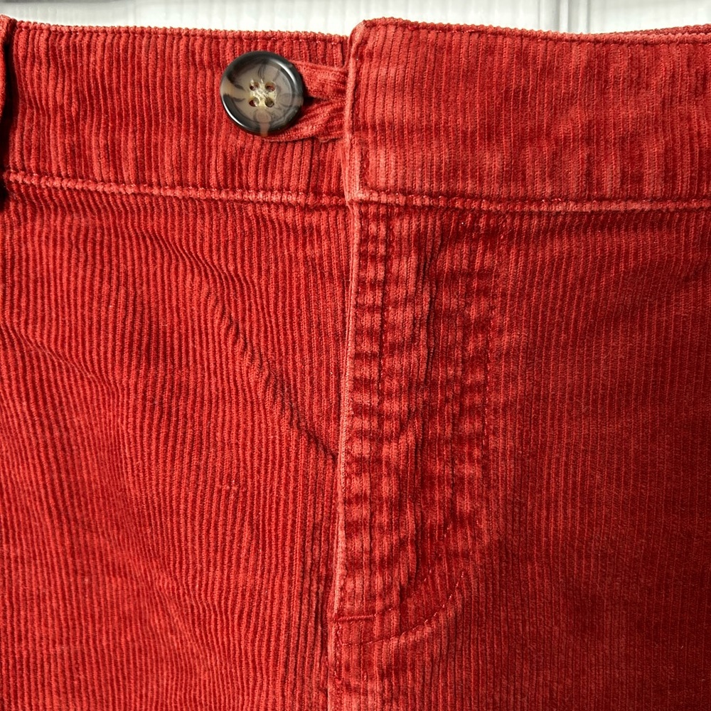 Banana Republic Rust Orange Corduroy Mini Skirt Size 6 - Picture 5 of 12